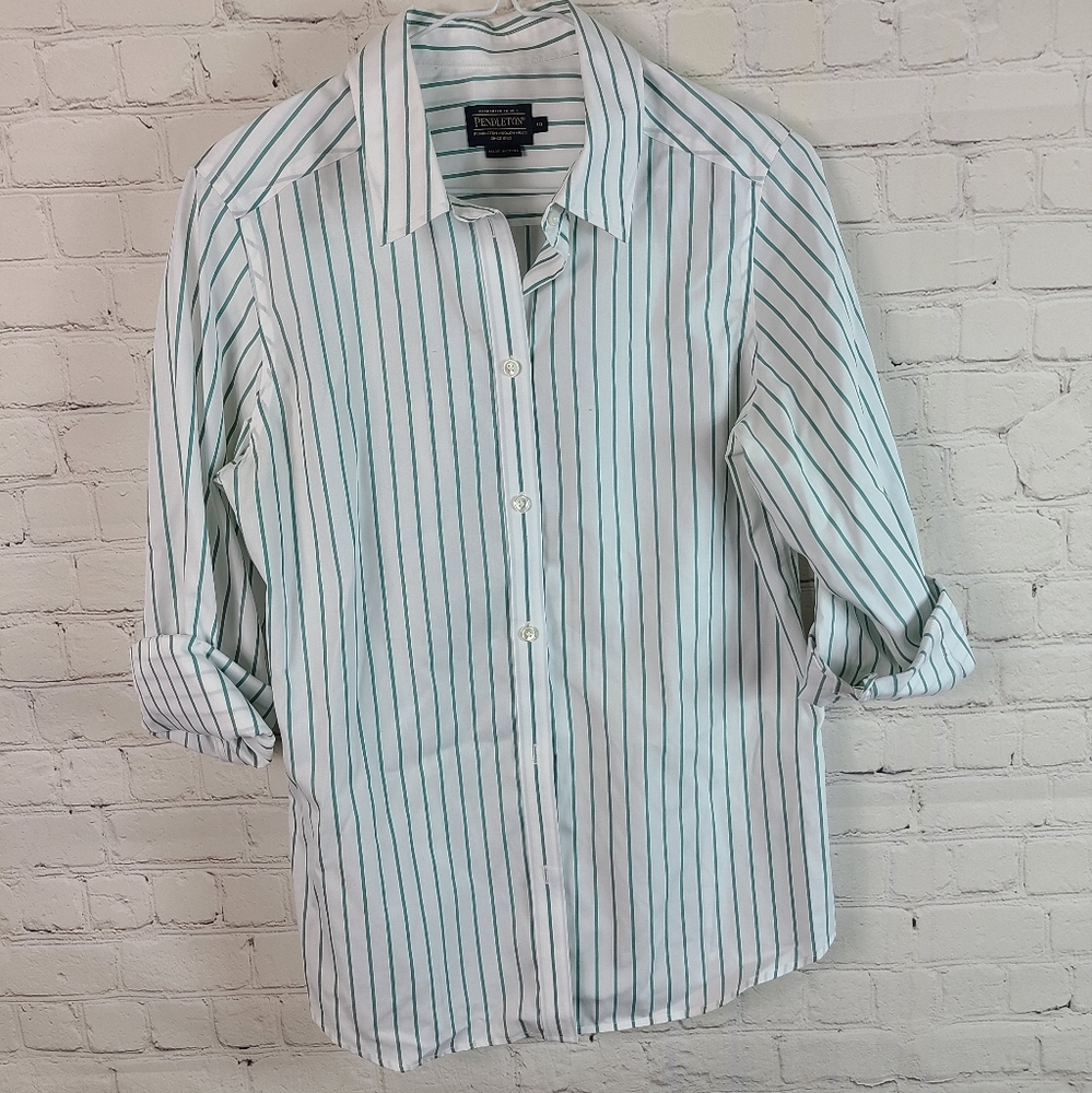 Pendleton Button Down Top Size 10 - image 2